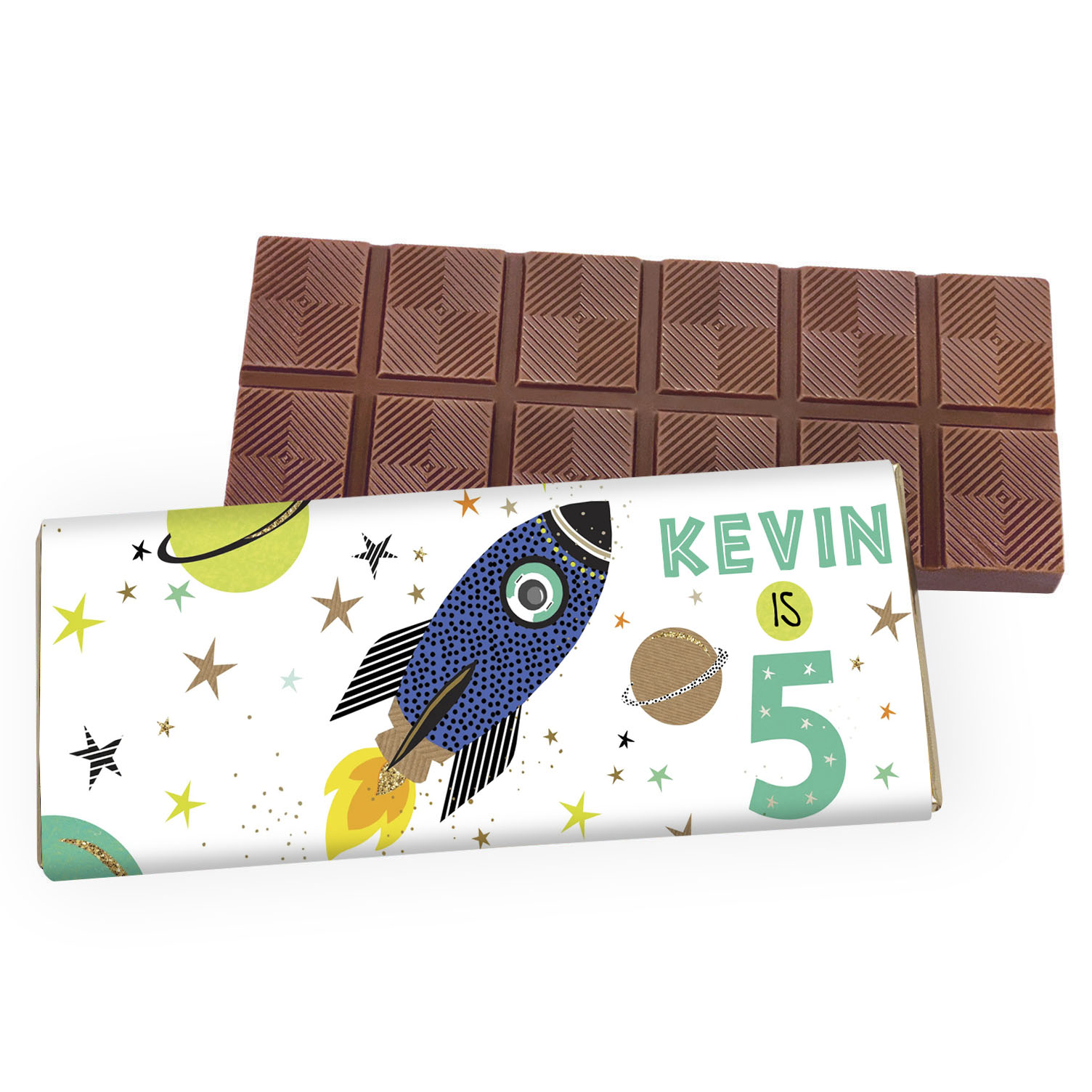 Charming Rocketship - Belgian Chocolate Bar 2 Oz - Indolce